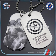 Captain America marvel Metal Army Dog Tag